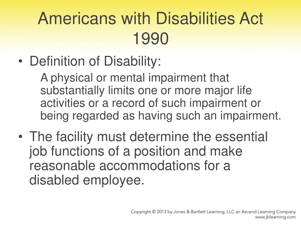 americans with disabilities act 1990 definition