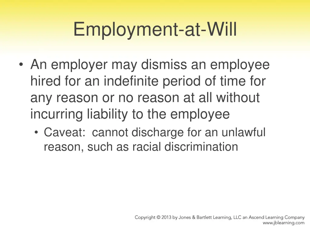 employment at will