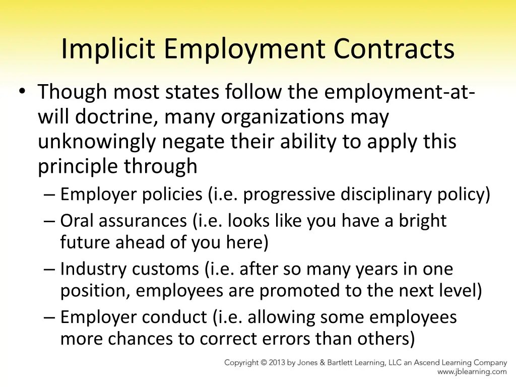implicit employment contracts