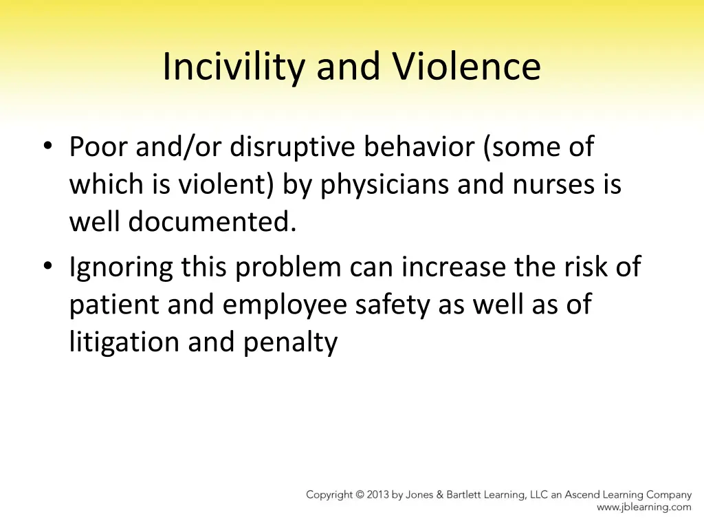 incivility and violence