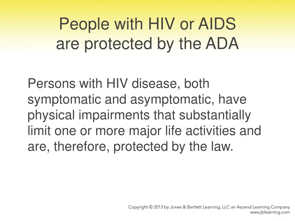 people with hiv or aids are protected by the ada
