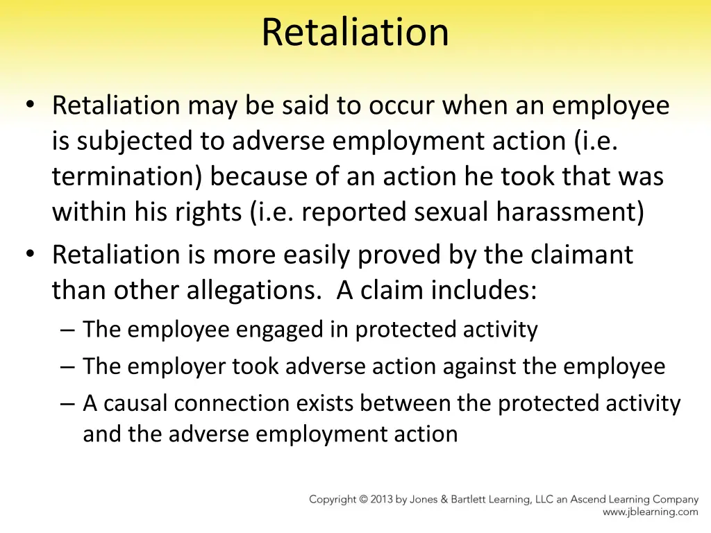 retaliation