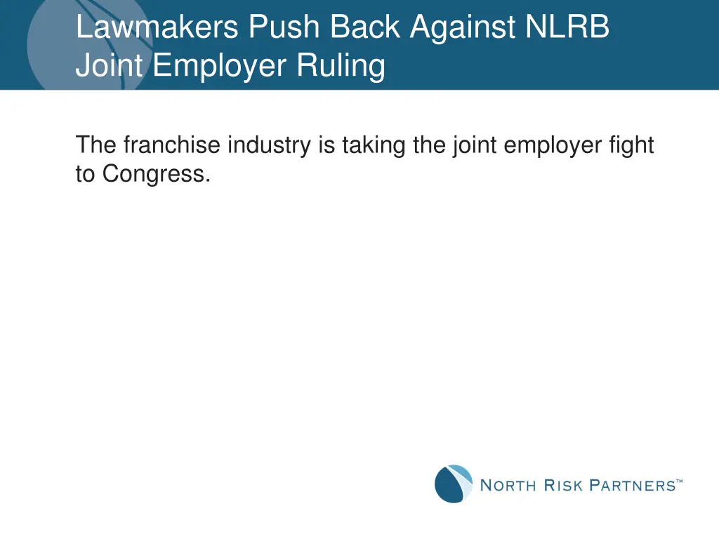 lawmakers push back against nlrb joint employer 1