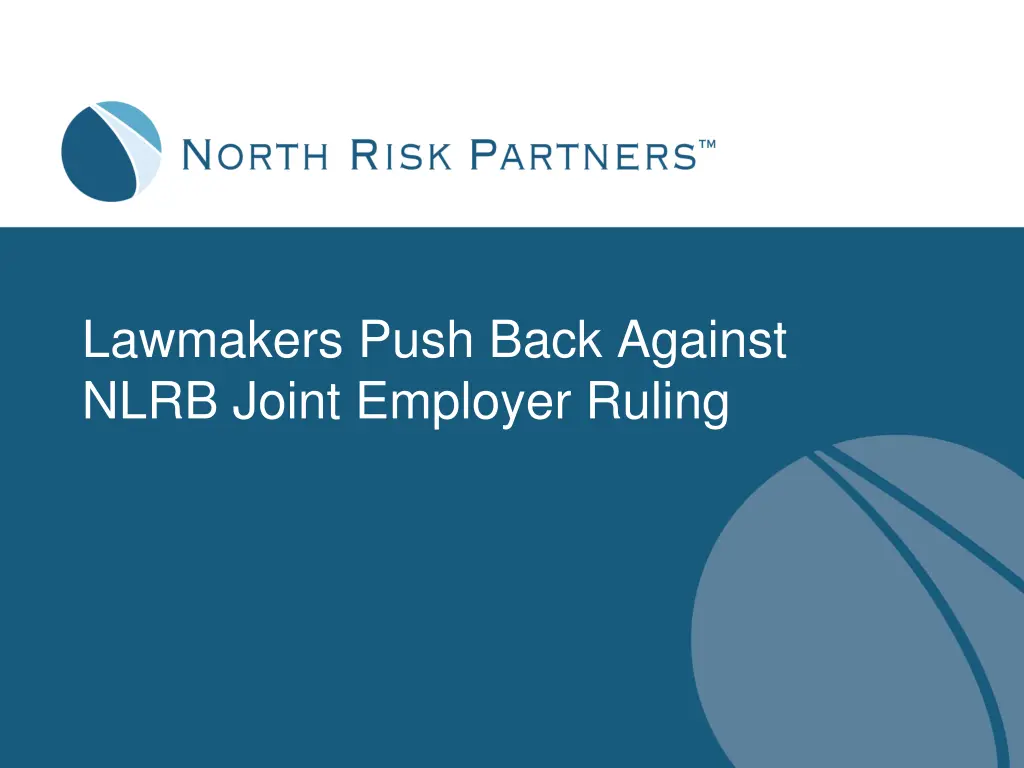 lawmakers push back against nlrb joint employer