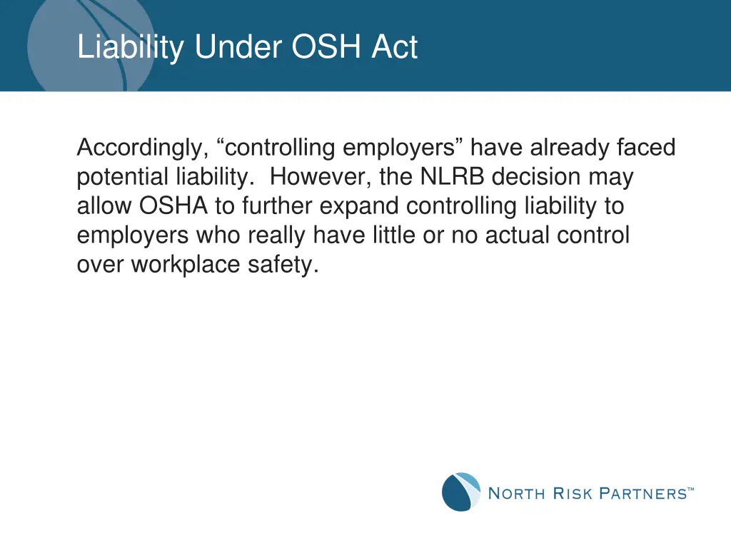 liability under osh act 1