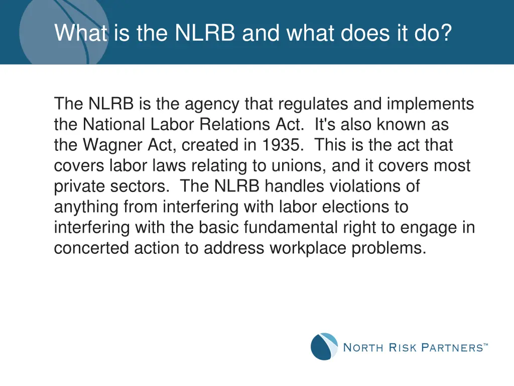 what is the nlrb and what does it do 1