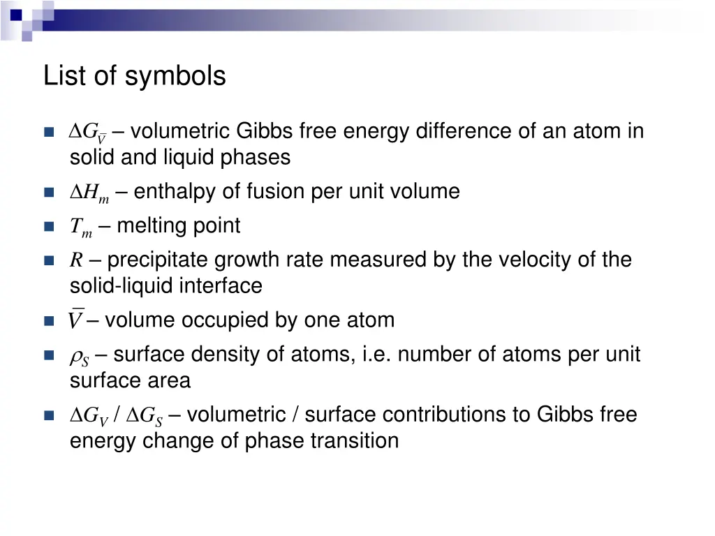 list of symbols 1