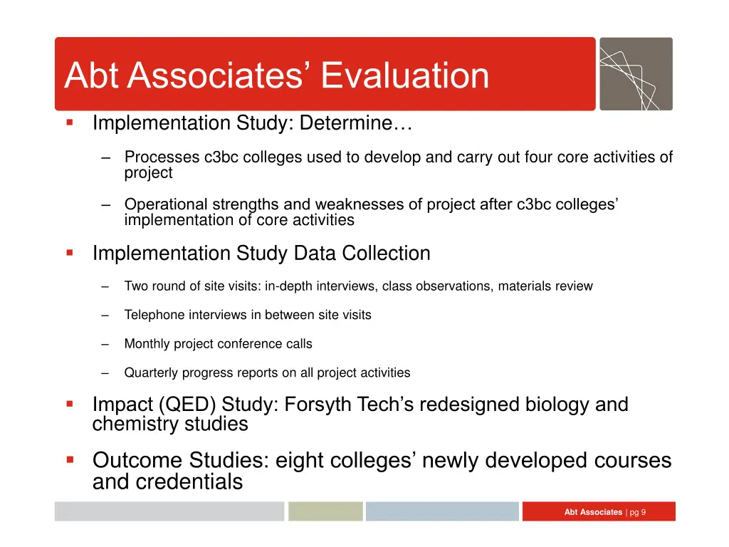 abt associates evaluation