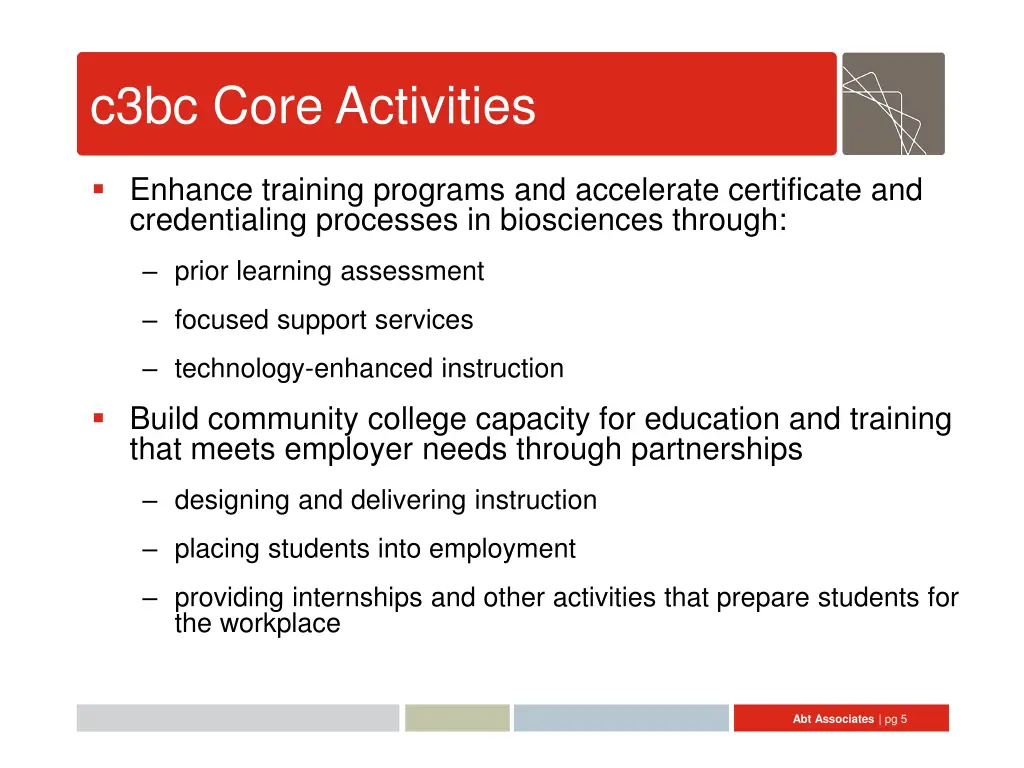 c3bc core activities 1