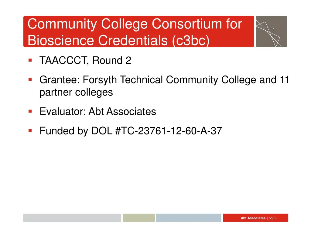 community college consortium for bioscience