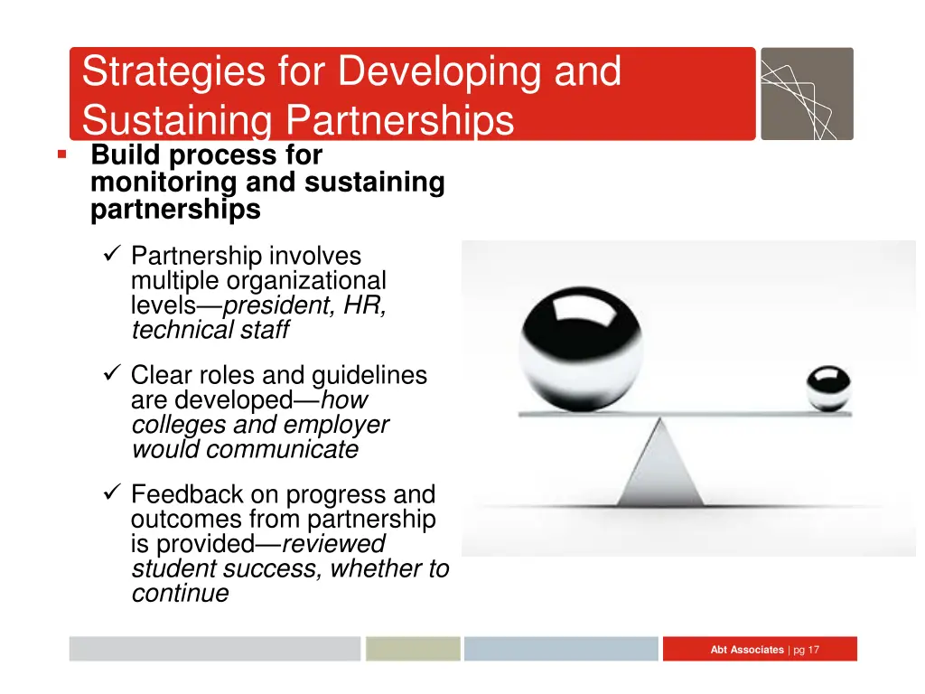strategies for developing and sustaining 2