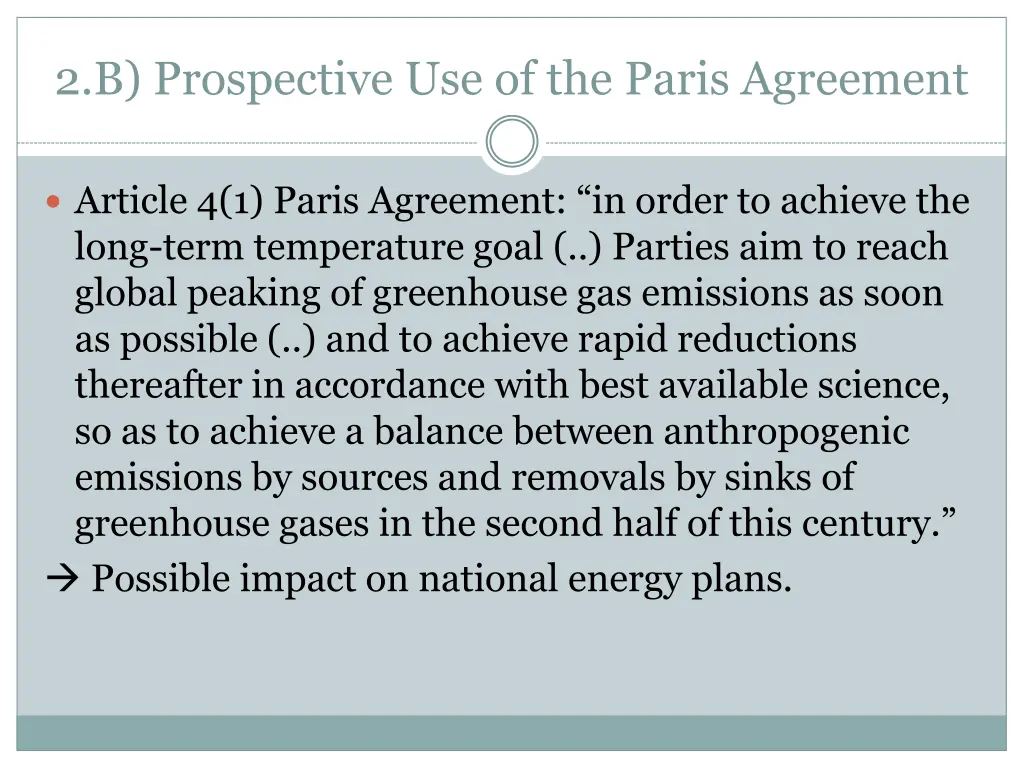 2 b prospective use of the paris agreement
