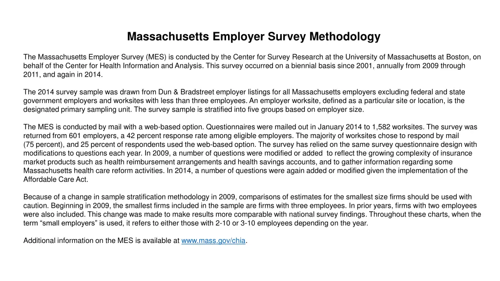 massachusetts employer survey methodology
