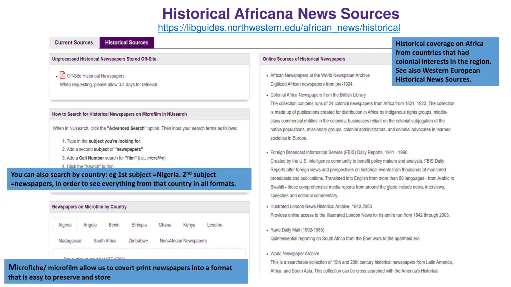 historical africana news sources https libguides