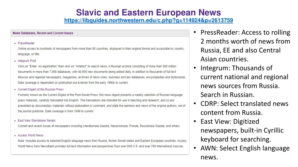 slavic and eastern european news https libguides