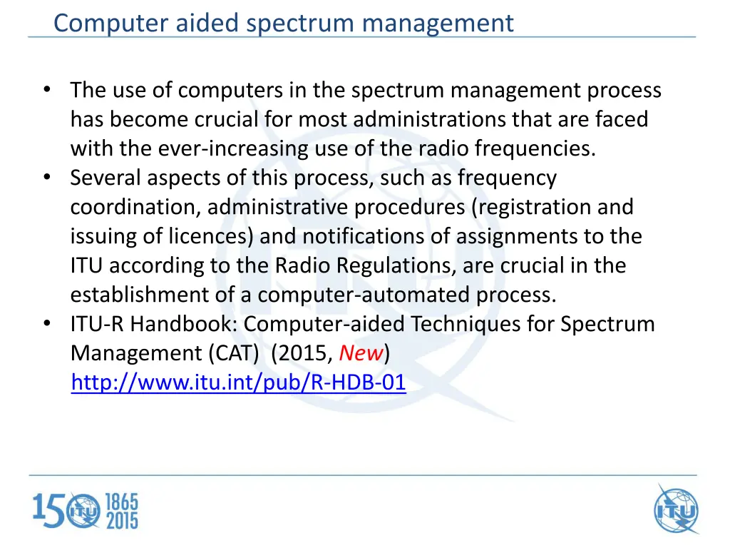 computer aided spectrum management