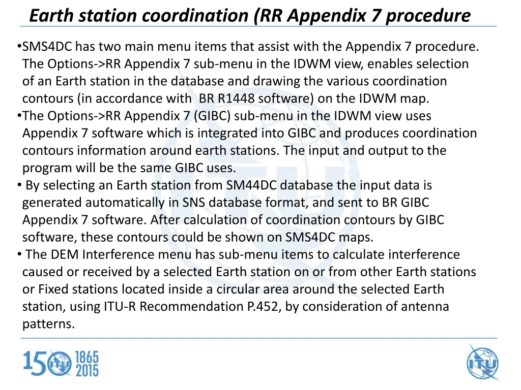 earth station coordination rr appendix 7 procedure