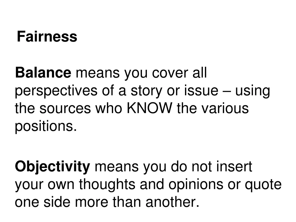 fairness
