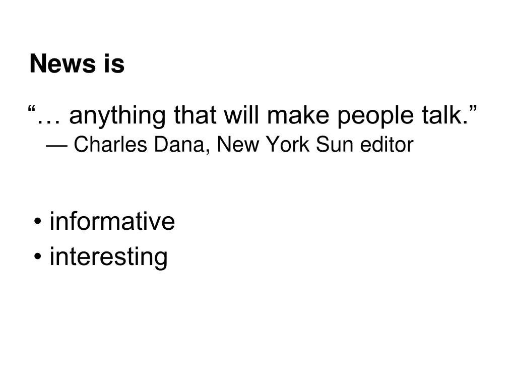 news is