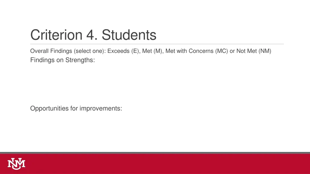 criterion 4 students