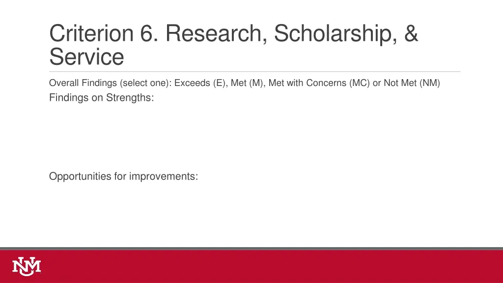 criterion 6 research scholarship service