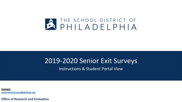 2019 2020 senior exit surveys instructions