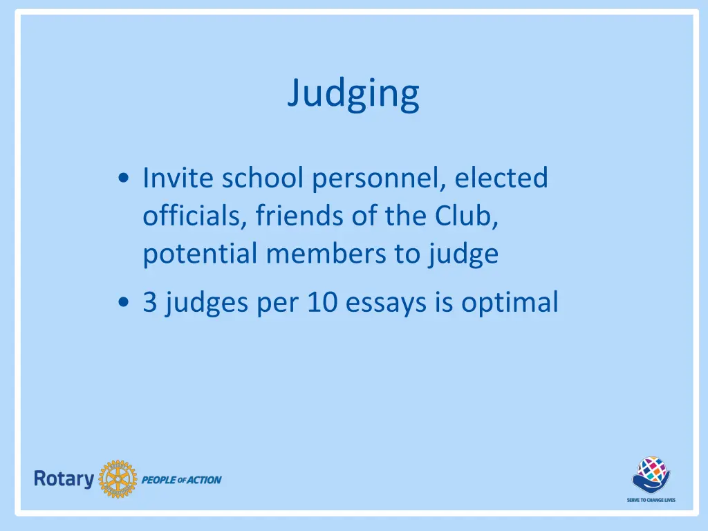 judging