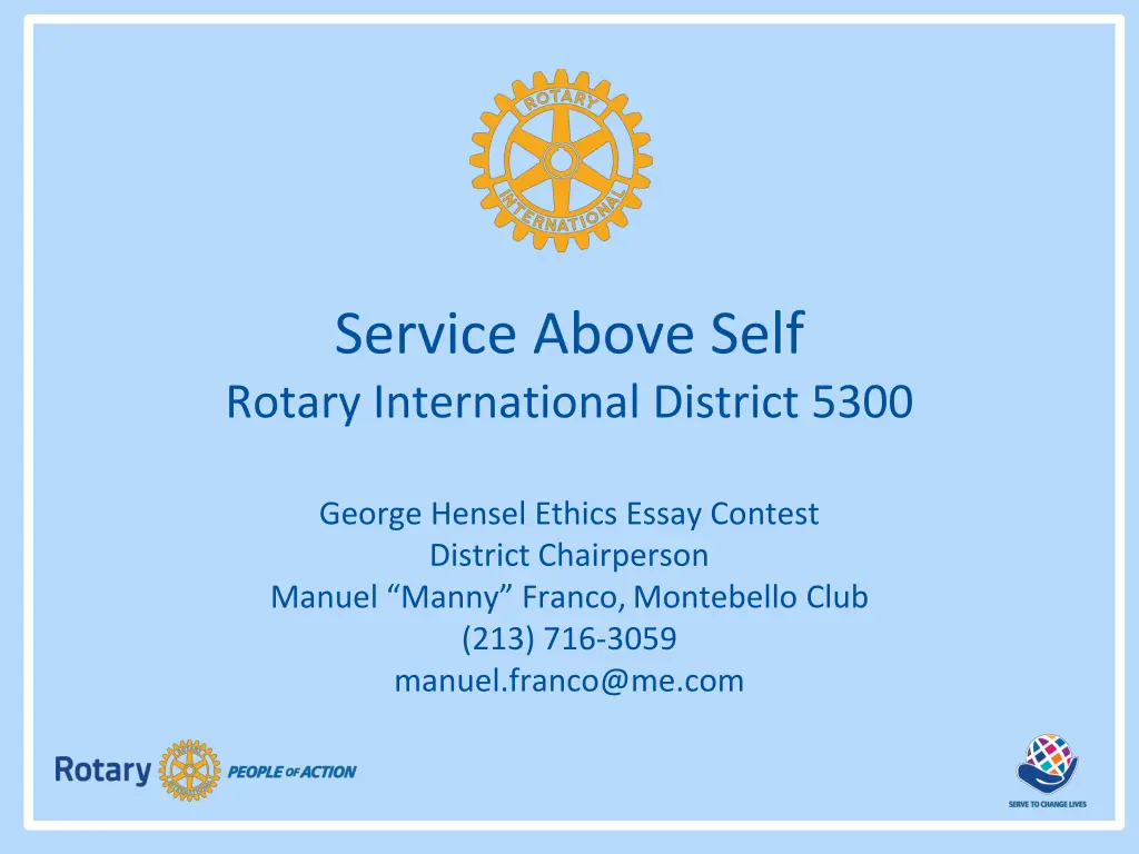 service above self rotary international district