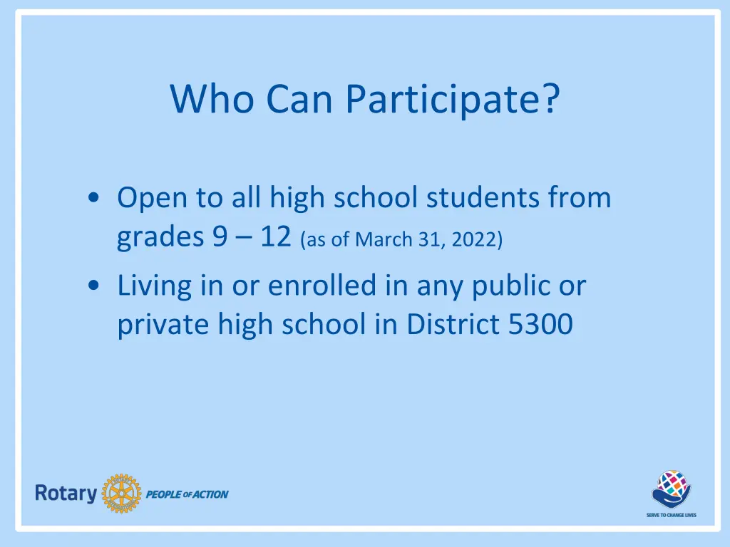 who can participate