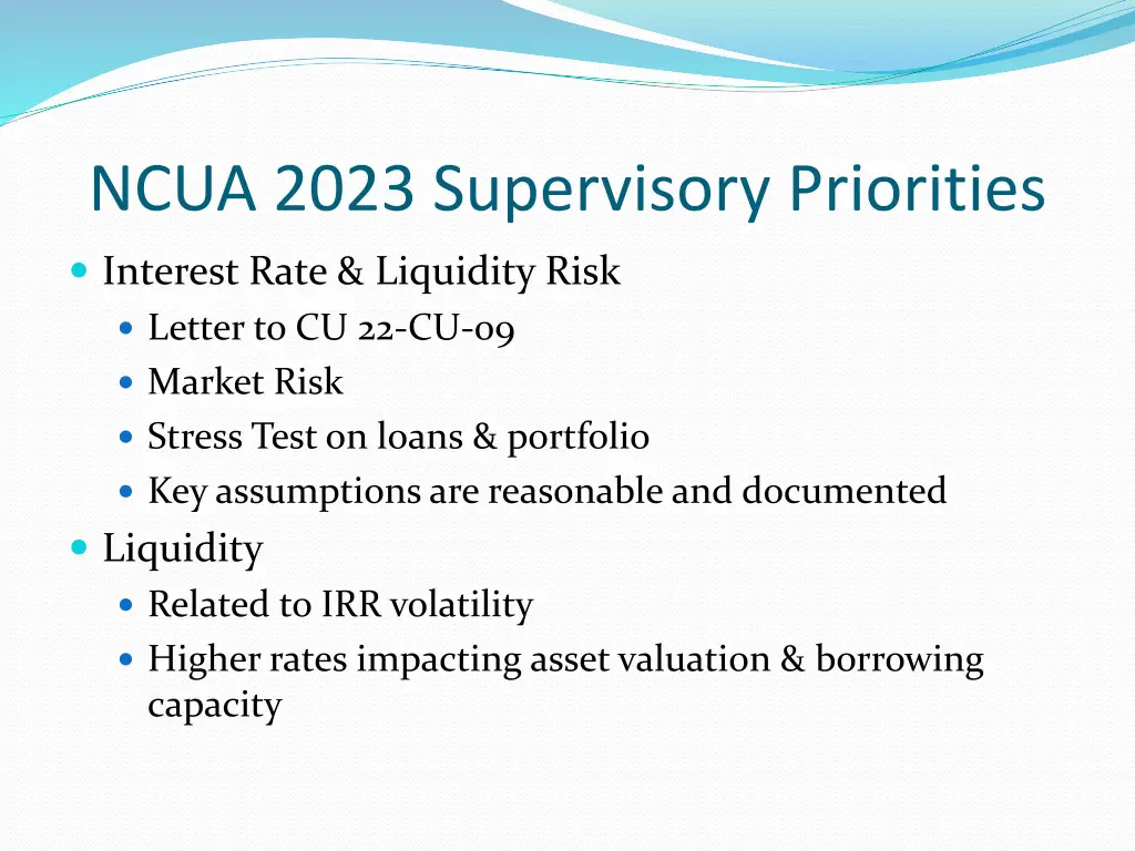 ncua 2023 supervisory priorities