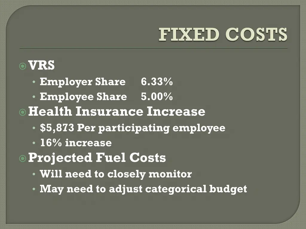 vrs employer share employee share health