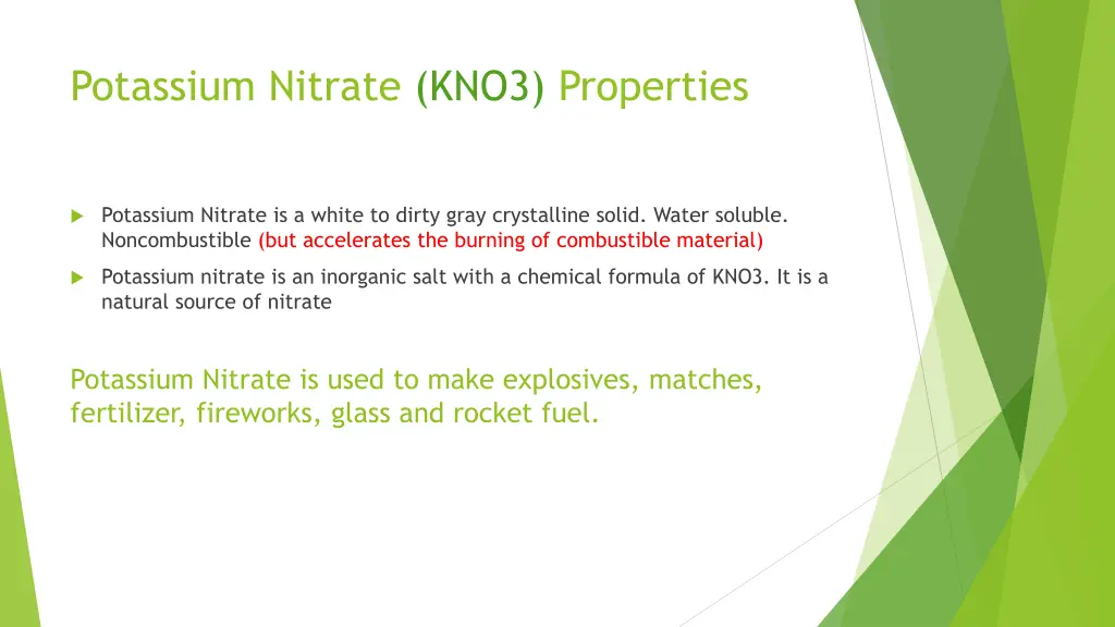 potassium nitrate kno3 properties
