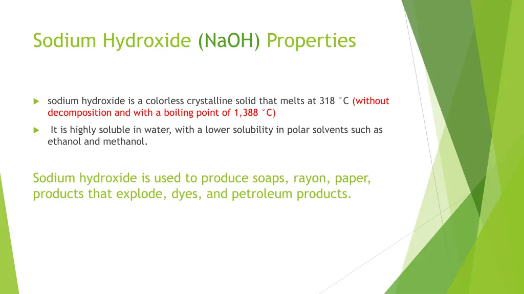 sodium hydroxide naoh properties