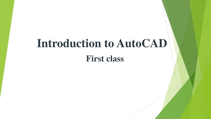 introduction to autocad first class