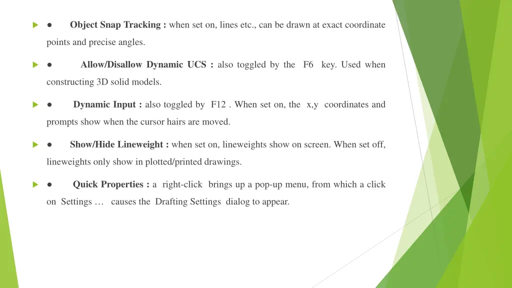 object snap tracking when set on lines