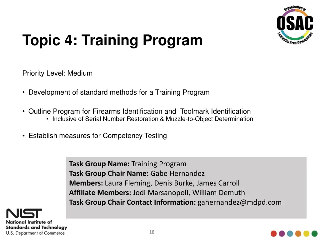 topic 4 training program