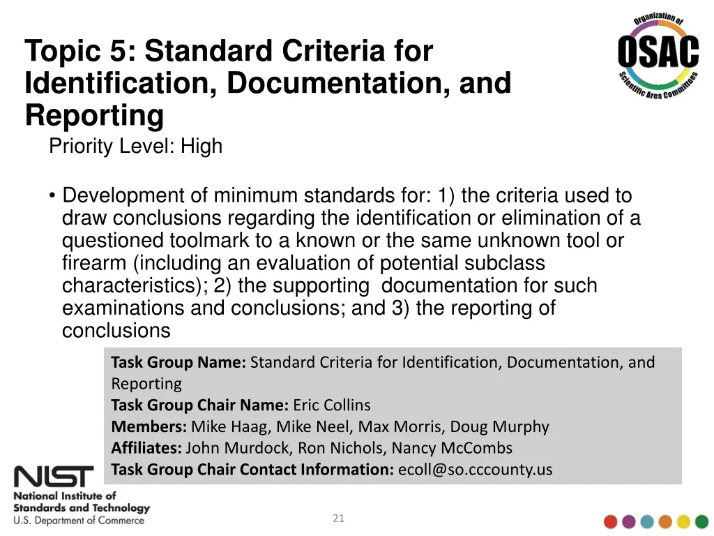 topic 5 standard criteria for identification
