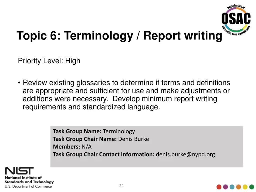 topic 6 terminology report writing