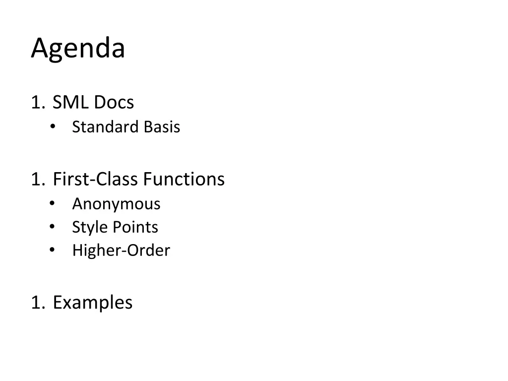 agenda