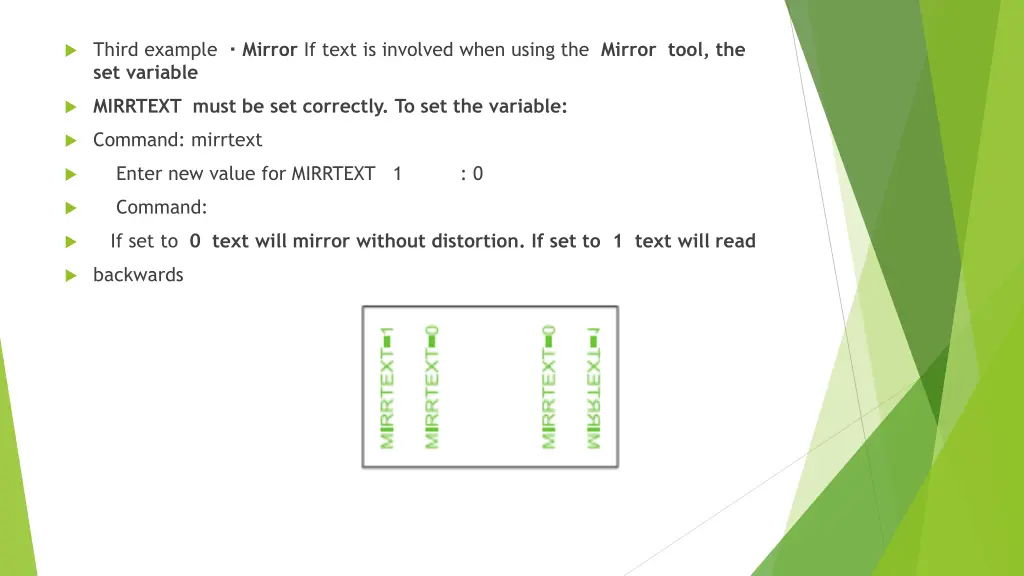 third example mirror if text is involved when