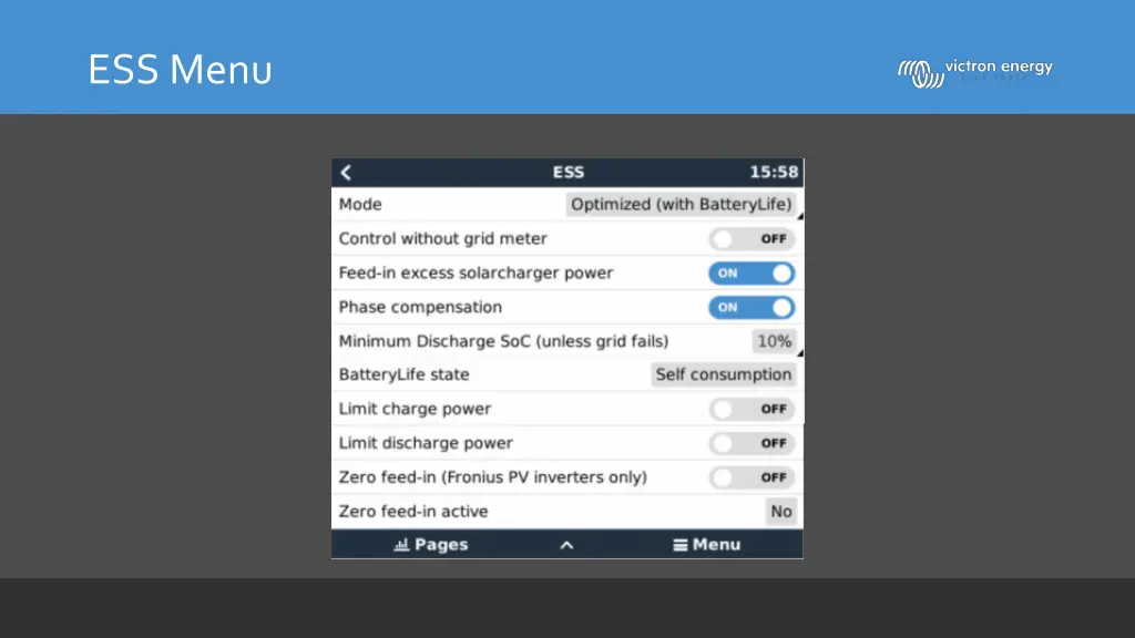 ess menu