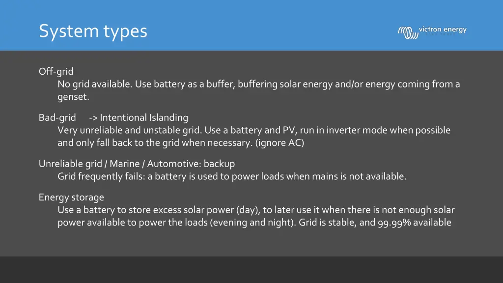 system types 1