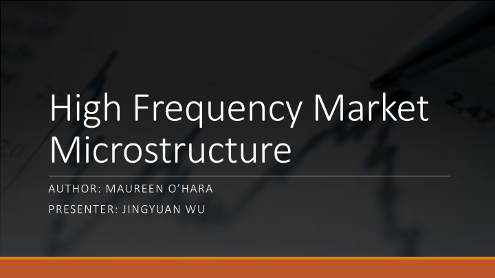 high frequency market microstructure