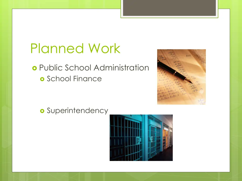 planned work 1