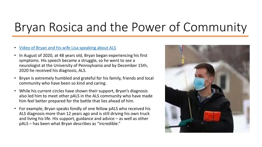 bryan rosica and the power of community