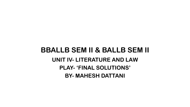 bballb sem ii ballb sem ii unit iv literature