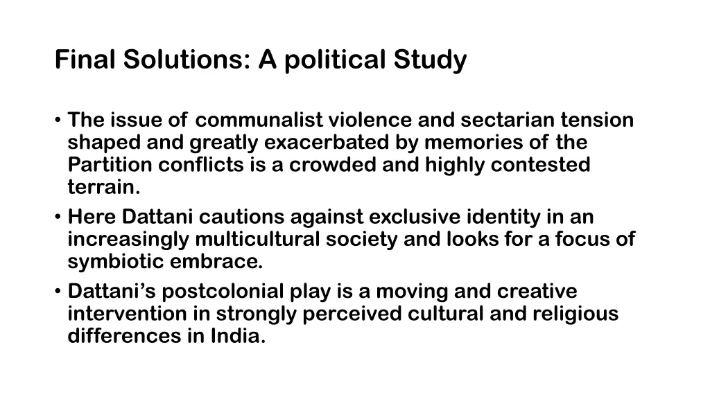 final solutions a political study