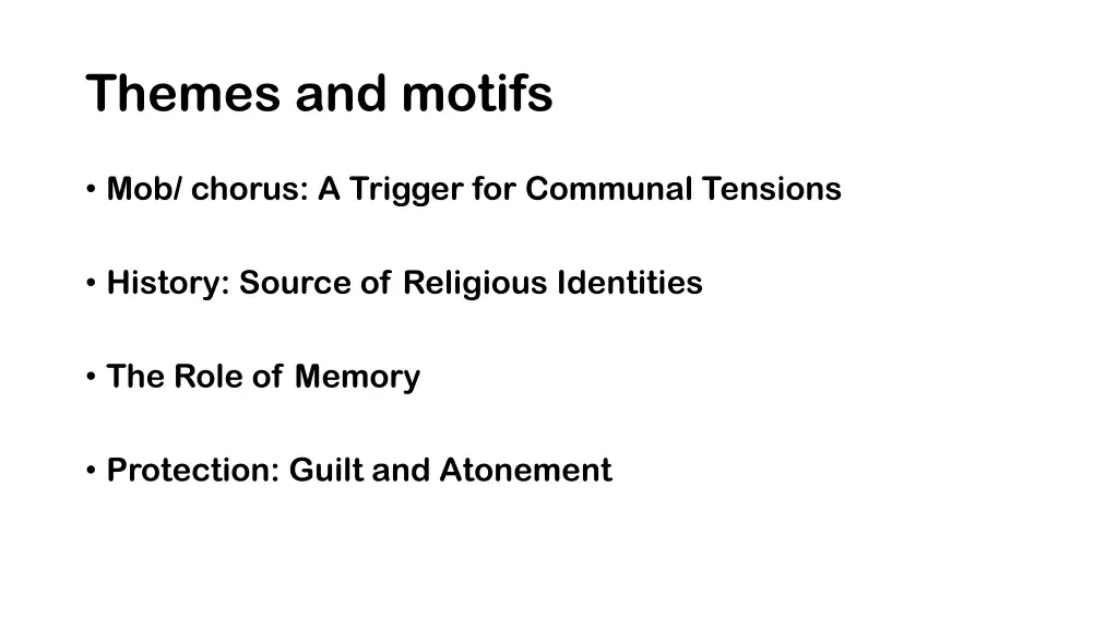 themes and motifs