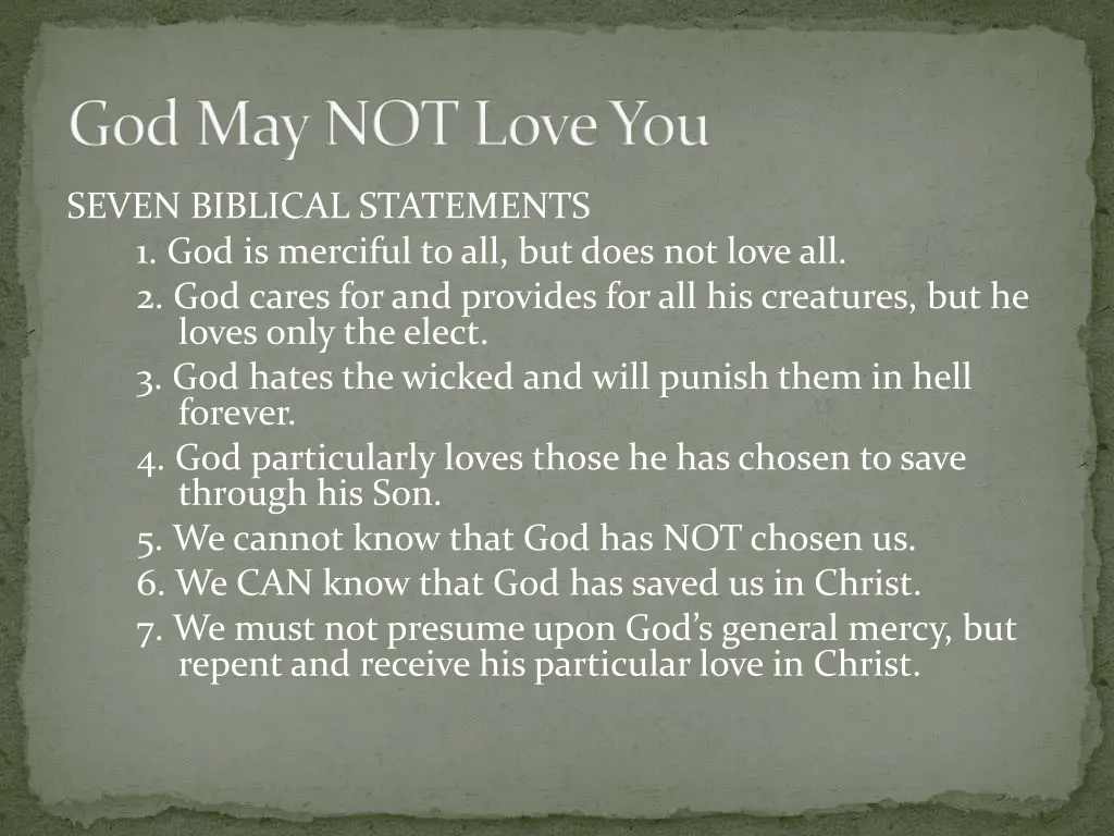 god may not love you 38