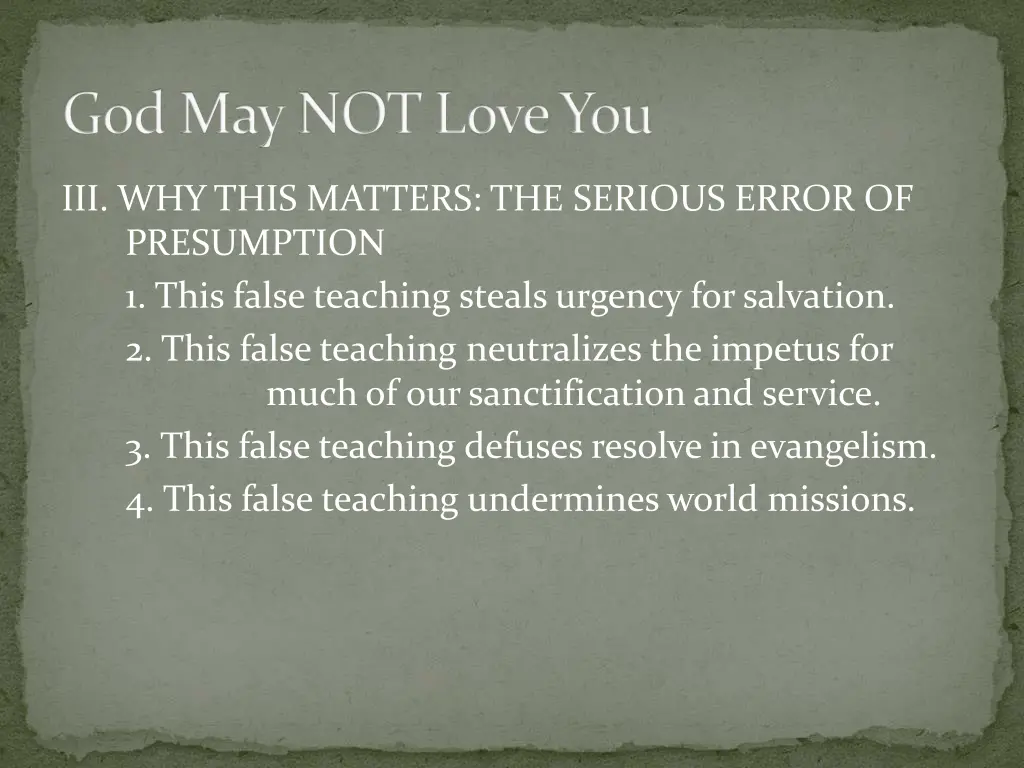 god may not love you 39